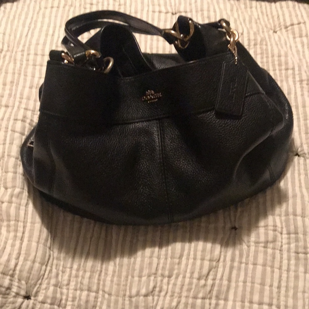 Coach Black Leather Lexy Purse